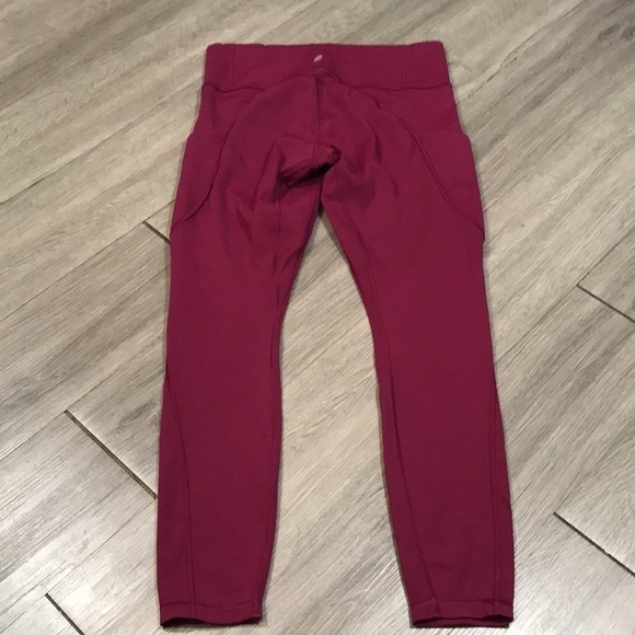 Athleta “All In 7/8 Tight” Burgundy Leggings size S - Picture 7 of 8